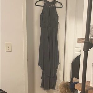 Elegant Gray Evening Gown